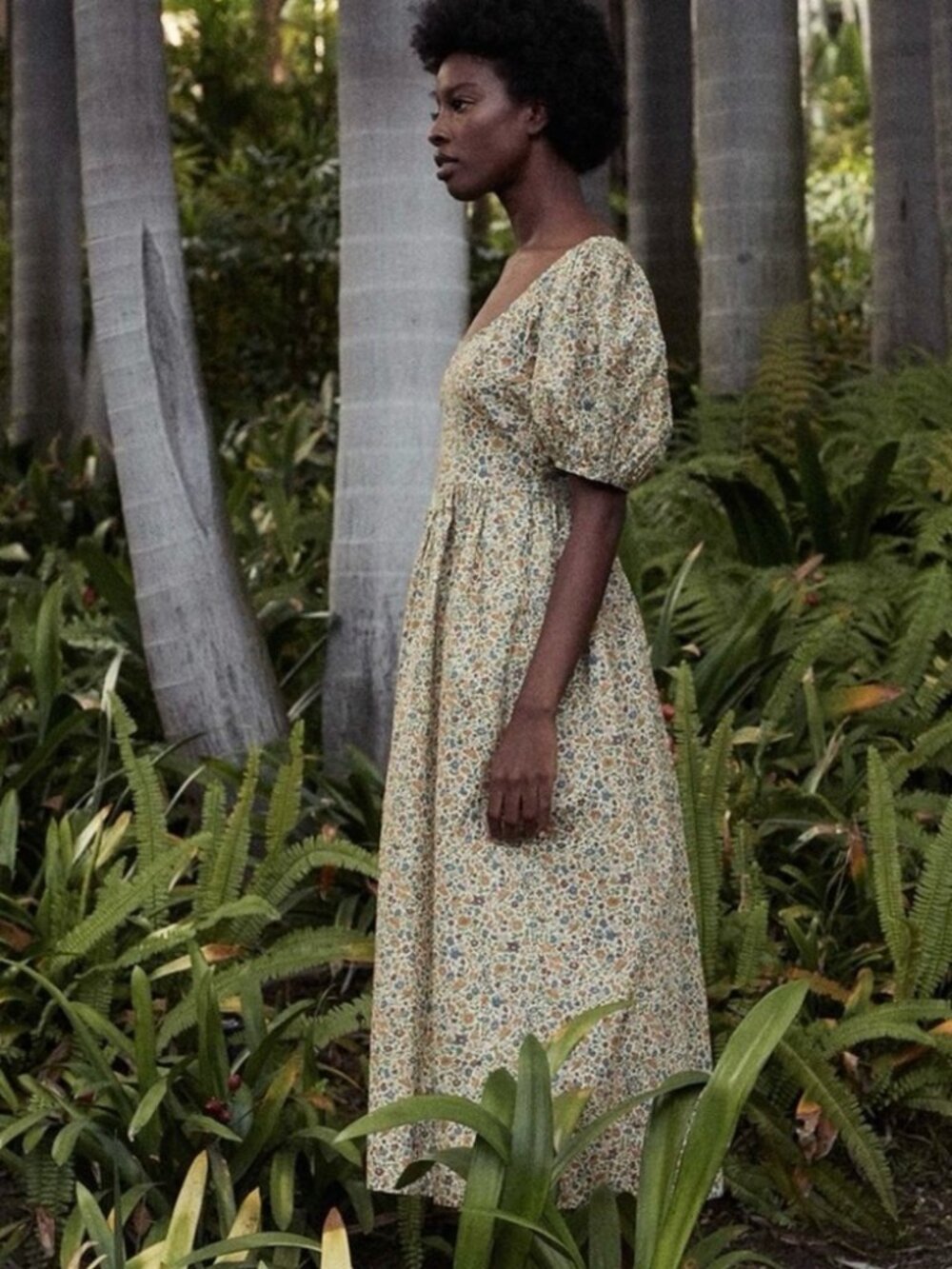 DÔEN Abrielle Dress in Liberty Fabric Sunshine Poppy Bell Floral XS